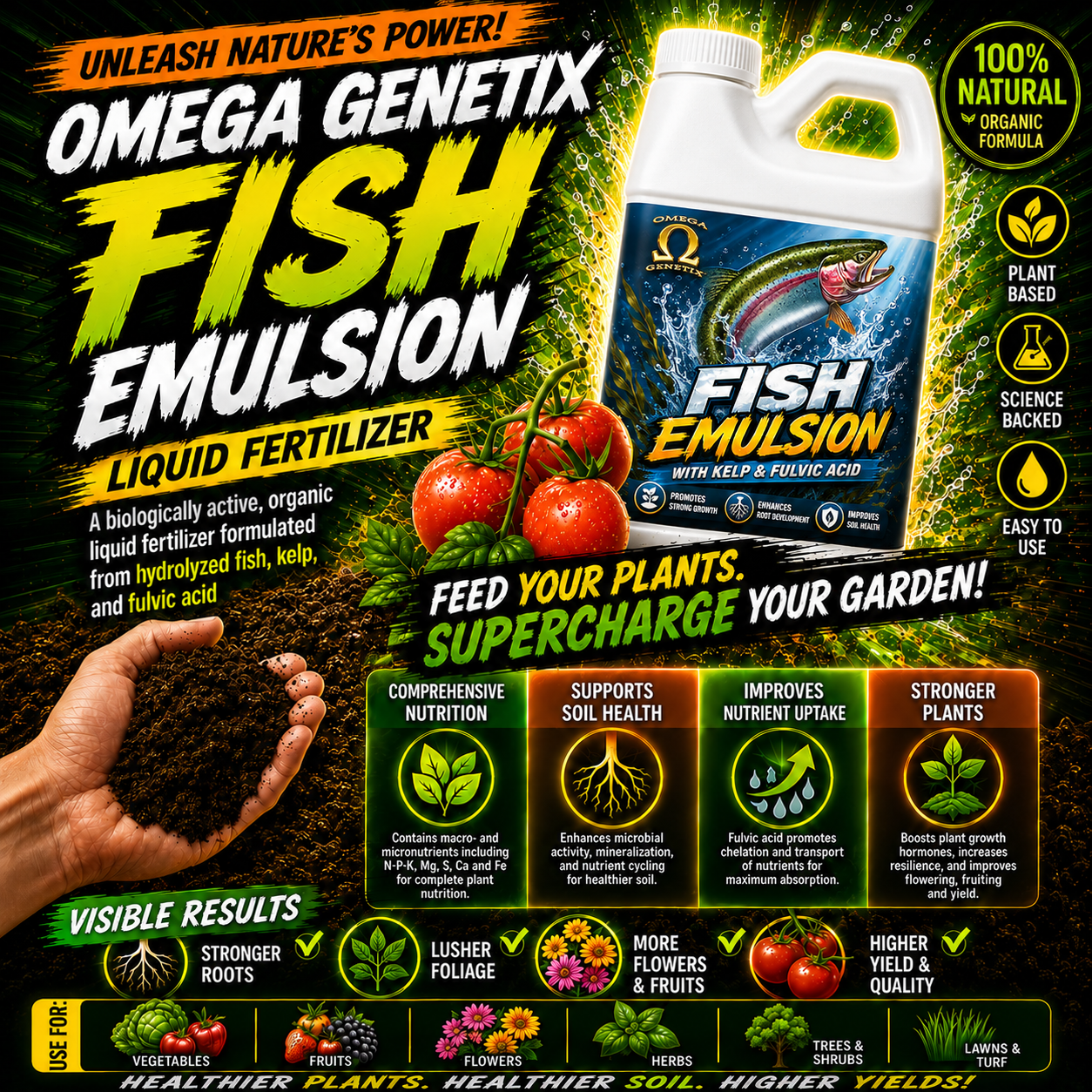 Fish Emulsion with Kelp & Fulvic Acid